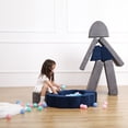 thumbnail image 6 of STAHMFOVER Modular Play Couch Solid Soft Fabric Foldable Couch with 10-Piece Set, Grey/Blue, 6 of 7