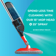 thumbnail image 3 of True & Tidy Clean Everywhere Spray Mop Kit with Reusable Microfiber Pads, Squeegee & Refillable Bottle for Hardwood, Laminate & Tile, 3 of 8