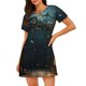 thumbnail image 1 of Balery Magical Library Butterfly Night Camisón de manga corta con cuello redondo para mujer, cómodo y elegante., 1 of 6