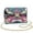 Abstract Print, variant on Aztec Tribal Leather Crossbody Bags for Women Soft Trendy Leather Quilted Shoulder Bag with Chain Strap Exquisite Practical Quilted Crossbody Purse for Women