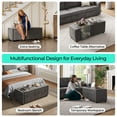 thumbnail image 5 of Linsy Home 50" Ottoman with Storage for Living Room, Velvet Storage Ottoman Bench with Gas Lift, Grey, 5 of 7