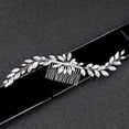 thumbnail image 2 of Nvzi Horquillas para el pelo de boda con flores para novias, peinetas con perlas de cristal, pinzas para el pelo, tocado, accesorios para el pelo de boda dorados, joyas - doradas, 2 of 4