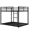 thumbnail image 4 of Aukfa Full over Full Bunk Bed, Metal Low Bunk Bed for Adults Teens, Space Save, Black, 4 of 9