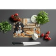 thumbnail image 4 of Bernese Mountain Dog Fall Kitchen Pumpkins Glass Cutting Board Large 12 in x 15 in, 4 of 5