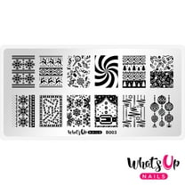 Whats Up Nails B003 Sweater Weather Metal Stamping Plate for Christmas Nail Art Design