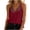 Red-tanks, variant on Women Mesh V Neck Tank Top, Ribbed Breathable Sleeveless Cami Tank Top, Summer Comfy Trendy Camisole Blouse