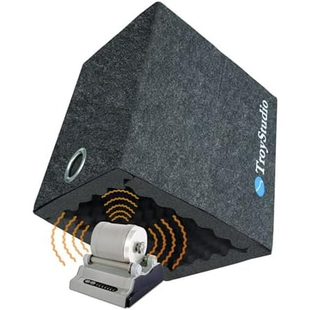 Portable Sound Proof Box, 16"x12"x16.2" Noise Reduction Enclosure, Light Blocking Quiet Cover, Soundproof Barrier for Ultrasonic Cleaner, CPAP, Air Pump, Rock Tumbler & Generator