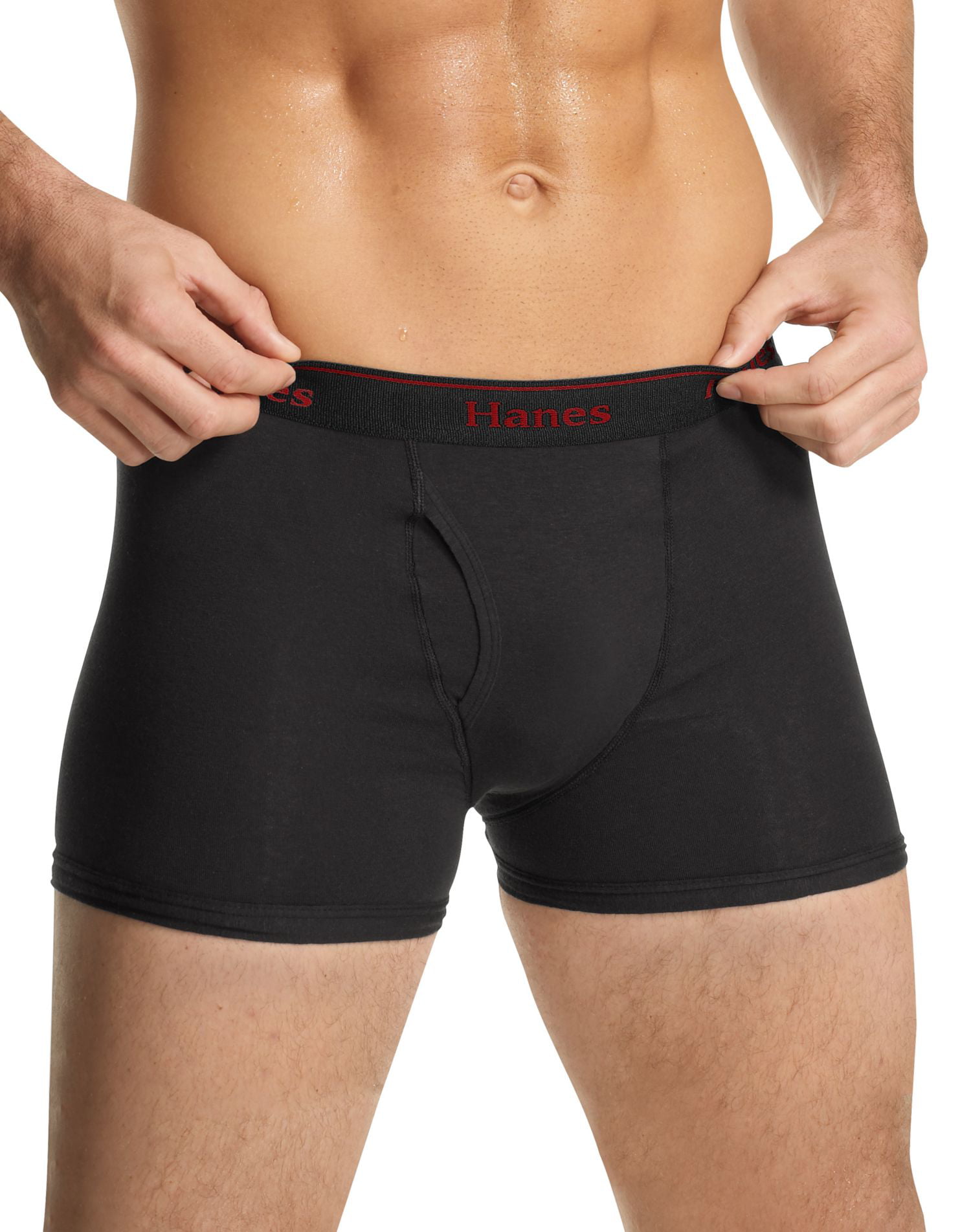 Hanes - Classics Men`s TAGLESS Stretch Fit Short Leg Boxer Briefs ...