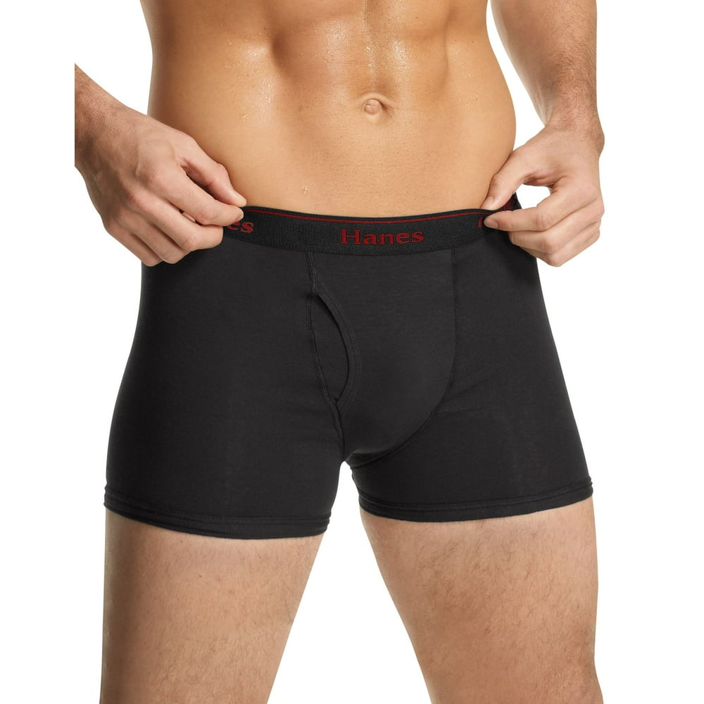 Hanes - Classics Men`s TAGLESS Stretch Fit Short Leg Boxer Briefs ...