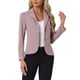 thumbnail image 1 of BLAZER DE TRABAJO PARA MUJER INSPIRADOR CHIC, CON SOLAPA, MANGA LARGA, TRAJE BLAZER, ROSA PÚRPURA, TALLA L, 1 of 6