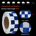 thumbnail image 3 of Uxcell Reflective Tape, 2"x82 Ft Waterproof Reflective Tape Warning Safety Tape Reflector for Trucks, Grid White Blue, 3 of 6