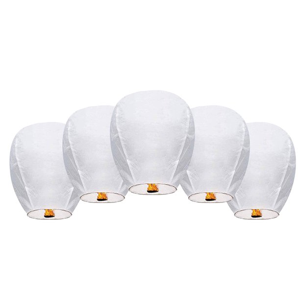 Linternas De Papel Linternas chinas Linternas de deseos biodegradables para celebración de bodas 5 piezas Ehuebsd Libre de BPA