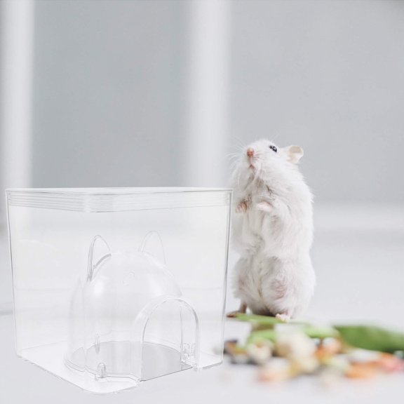 ibasenice Transparent Cooling Hamster Nest with High Strength Plastic and Aluminum Plate for Summer Comfort