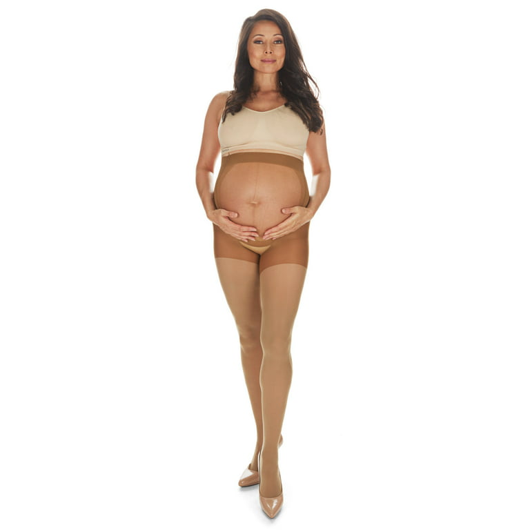 Women's MeMoi MA-404 Maternity Microfiber Opaque Tights (Dark Chocolate  S/M) 