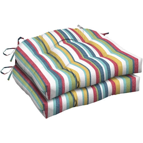 Mainstays Outdoor Patio Wicker Seat Cushion, Set of 2