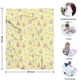 thumbnail image 4 of Yellow Princess Unicorn Pattern Blanket,Comfortable Soft Flannel Throw Blanket,All Season,Warm Lightweight Blankets for Sofa Bed Couch Living Room Chair,30"x40", 4 of 4