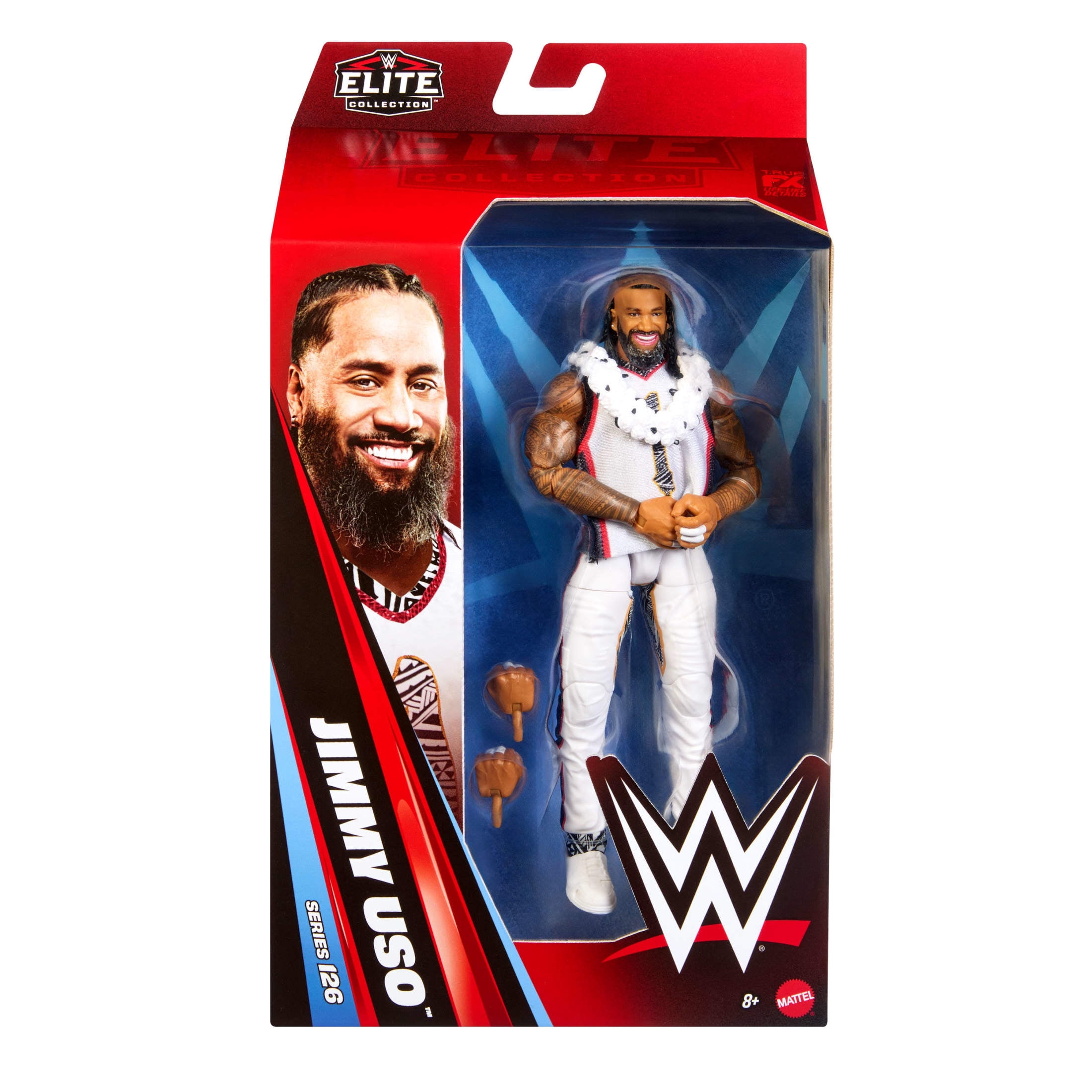 WWE Elite Jimmy Uso Action Figure, Series #126, 6-inch Collectible with Articulation & Accessories