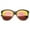 Black-Gold / Pink Yellow Mirror, variant on sunglassLA Unisex Womens Fashion Metal Temple Colored Mirror Oversize Cat Eye Sunglasses (Black-Gold / Pink Yellow Mirror) - 59mm