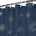 thumbnail image 3 of Dark Blue Star Moon Sun Pattern Shower Curtain 72"x84" ,Bathroom Decorative Shower Curtains Set with 12 Hooks,Modern Waterproof Washable Shower Curtain, 3 of 6