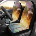 thumbnail image 2 of Juego de 2 fundas para asientos de coche ABPHQTO Seaside Beach Palm Trees Sunset Universal Auto Asientos delanteros, 2 of 3