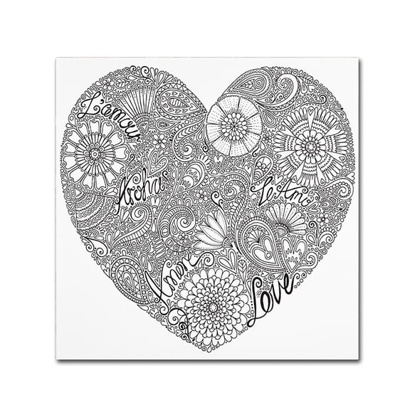 Trademark Fine Art "Love Heart" Canvas Art by Hello Angel
