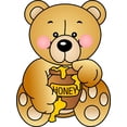 thumbnail image 2 of Bear Eats Honey Wall Decal Mural by Wallmonkeys Peel and Stick Graphic (12 in H x 9 in W) WM8308, 2 of 4