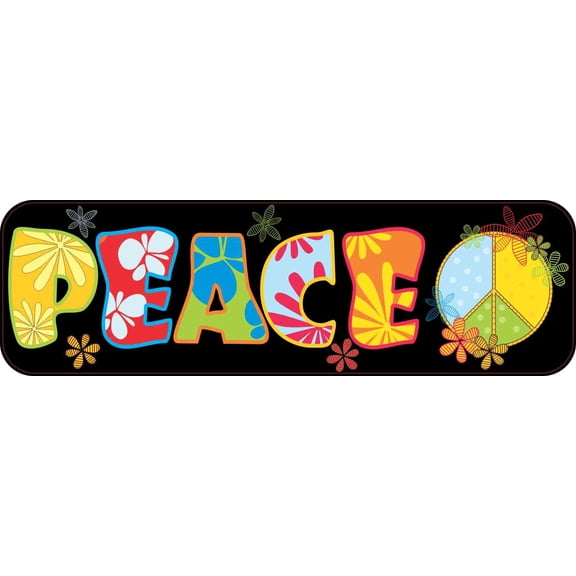 10in x 3in Peace Bumper Magnet Vinyl Truck Window Car  Magnets