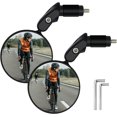 thumbnail image 1 of Lunfar 2 Pcs 360˚ Rotatable Bar End Bicycle Mirrors for Handlebars, Wide Angle Convex Bike Mirrors Handlebar Rearview Mirror Bike Mirrors for Handlebar End Mount Mountain Road Adult Bike Cycling, 1 of 5