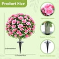 thumbnail image 2 of Set of 2 Artificial Azalea Topiary Balls with Stake, 23.6" UV Protected Fake Azalea Plant for Outdoor Garden Patio Decor, 2 of 6