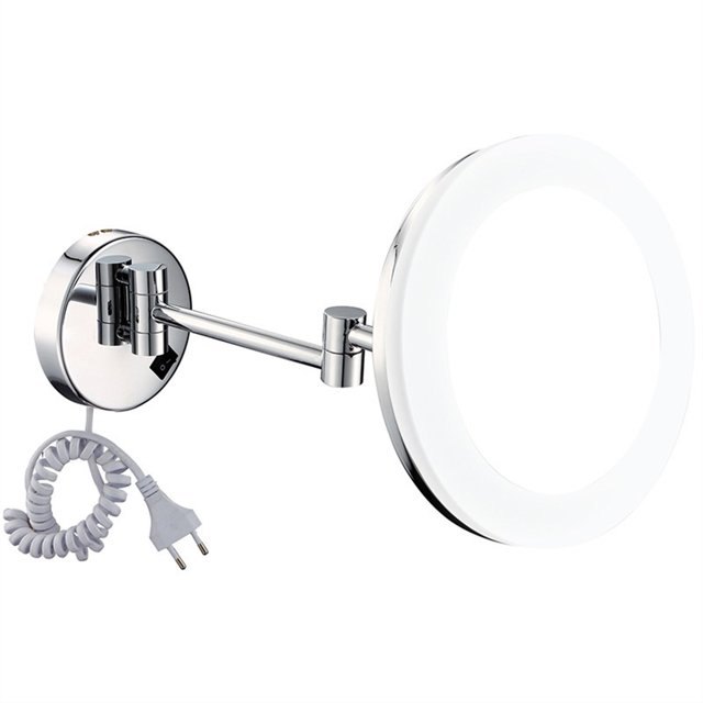 8 Inch Makeup Mirror With Lights LED Makeup Mirror With Lights Beauty Makeup Mirror Folding Telescopic Light Mirror ,Widely Use