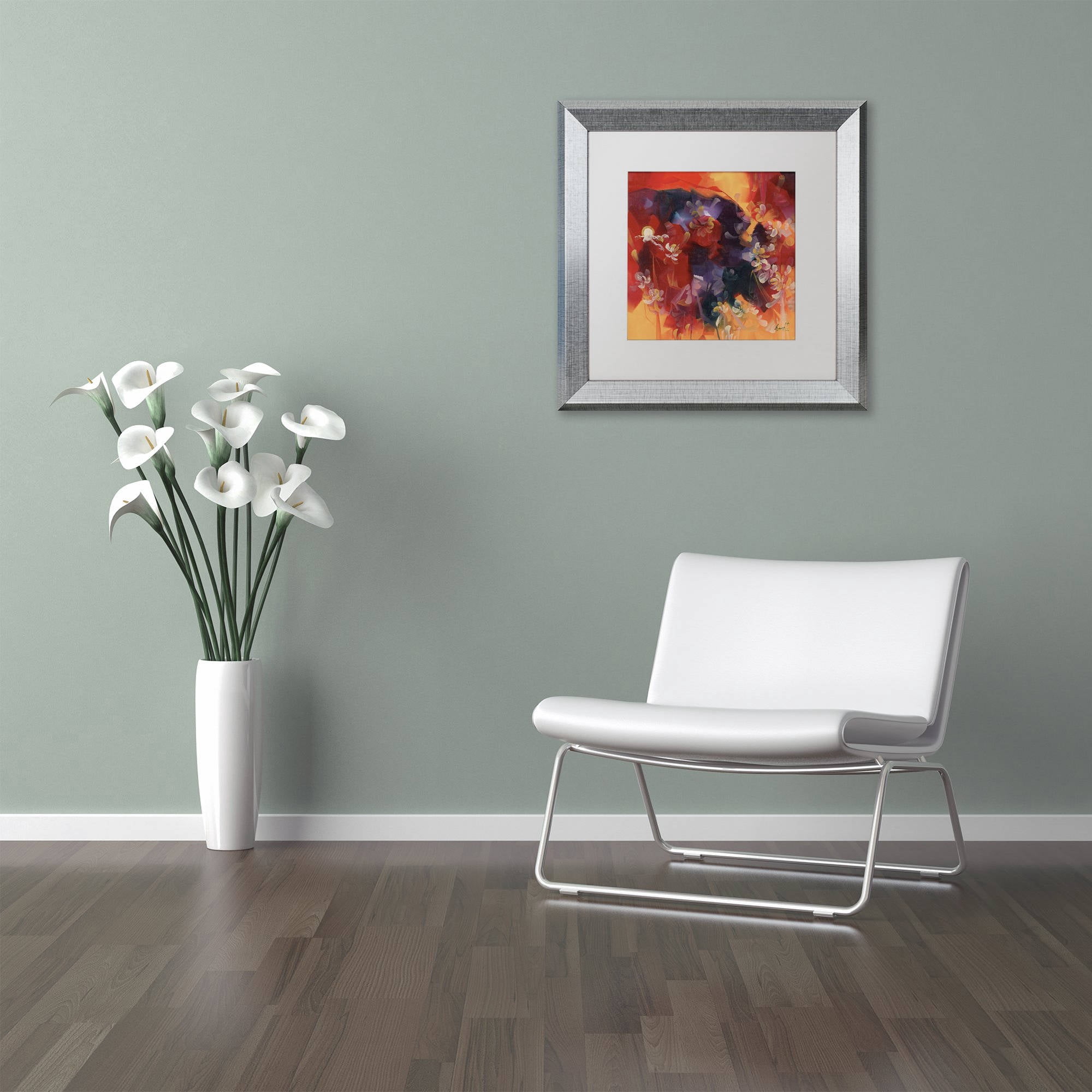 Trademark Fine Art "Hot Nights" Canvas Art by Masters Fine Art, White Matte, Silver Frame