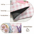 thumbnail image 5 of Spring Flowers Runner Rugs 2x6 ft Daisy Roses Purple Lavender Strawberries Pink Plaid Washable Hallway Rugs Non-Slip Floor Mats Absorbent Carpet Bedside Runners for Bedroom Kitchen Bathroom Laundry, 5 of 9