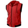 thumbnail image 4 of Miqool Sleeveless Hoodies for Men Zip Up Workout Hoodie Gym Athletic Tank Tops Lightweight Hooded Sweatshirt, 4 of 5