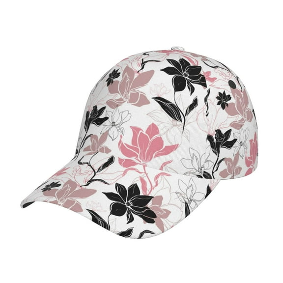 Rateoe Lilies Flowers Pattern Men’s Baseball Cap – Adjustable Curved Brim Hat, Soft Cotton Sports Cap for Outdoor, Casual, and Everyday Wear, Comfortable & Breathable