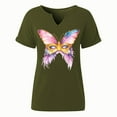 thumbnail image 5 of Neewe Women's T Shirts Summer Tops Simple Graphic Shirts Short Sleeve Vacation Casual Blouse Tee, 5 of 6
