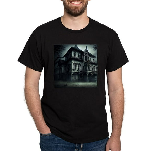 CafePress - Haunted House Men's Value T Shirt - Men's Classic Graphic Cotton T-Shirt