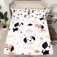 thumbnail image 2 of Homewish Kawaii Cartoon Pug Bed Sheets for Teen, Cute Dalmatian Dog King Sheets, Dreamy Stars Cloud Sheet Set, Super Cozy Room Decor, 4pcs, 2 of 7