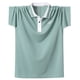 thumbnail image 2 of Bajo Camisas para Hombres de Color Sólido Manga Corta Cuello de Vuelta, Camisa de Blusa Casual para el Uso Diario, 2 of 9