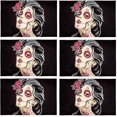 thumbnail image 4 of EREHome Beautiful Skull Girl Placemat Plate Holder Set of 6, Table Mats Protector 12x18 inch, 4 of 5