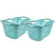thumbnail image 6 of 2x Home Logic 1.8 Bushel Hip Grip Plastic Laundry Basket, Teal, Adult, 6 of 6