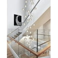 thumbnail image 5 of 26 Lights Mini Chandelier Flush Mount High Ceiling Chandeliers for Living Stairwell Pendant Light Fixtures Crystal Bubble Lights Raindrop Modern Foyer Chandelier Lighting,LED Bulbs Included, 5 of 5