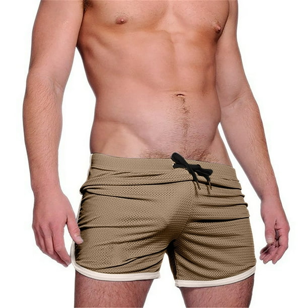 Puntoco Pantalones Cortos Deportivos Para Hombres Pantalones De Playa Malla Informal Fitness Secado Rapido Super Pantalones Cortos Calzoncillos Boxer Transpirables Caqui M Pantalones Cortos Hombre Wal...