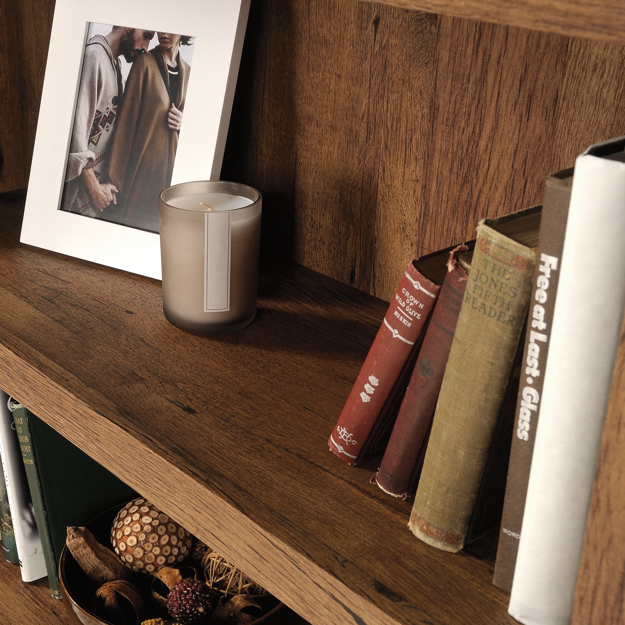 Sauder Select 3-Shelf Bookcase, Vintage Oak Finish