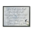thumbnail image 2 of Stupell Industries Christmas Silent Night Script Winter Bird Illustration Holiday Painting Black Framed Art Print Wall Art, 16 x 20, 2 of 5
