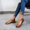 thumbnail image 3 of Sandalias de mujer, zapatos frescos de verano, zapatos de playa, sandalias de pellizco de estilo romano de tacón plano Wmkox8yii shjk2015, 3 of 9