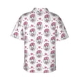 thumbnail image 3 of Daiia Cute Poodle Dog Hawaiian Shirt for Men Gentle Cotton Regular Short Sleeve Casual-X-Large, 3 of 9