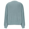 thumbnail image 5 of ZHYou Long Sleeves Sweaters For Women Women's Solid Color Round Neck Warm Long Sleeve Loose Sweaters, 5 of 6