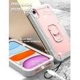 thumbnail image 4 of iPhone XR Case and Cover 6.1 Inch, Allytech Hard PC + Soft Silicone TPU 3 in 1 Heavy Duty Shockproof Defender Ring Kickstand Phone Case for Apple iPhone XR 6.1" 2018 Release, Gray + Rosegold, 4 of 5