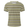thumbnail image 5 of WRKEKC T-Shirts for Men Striped Printed Crew Neck Short Sleeve Tops for Men Daily Casual Wear Gym Workouts and Outdoor Exercises, 5 of 5