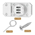 thumbnail image 3 of Combination Cabinet Lock, 3-Digit Password Cabinet Lock Zinc Alloy Mechanical Keyless Safety Door Latches, Silver, 3 of 7